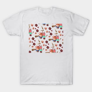 Abuela Haciendo Chocolate Pattern T-Shirt